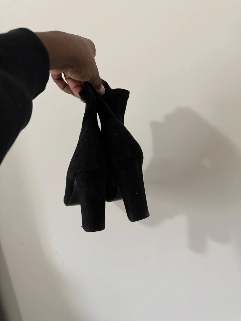 Madden Girl Black Suede Ankle Booties with Side Zip